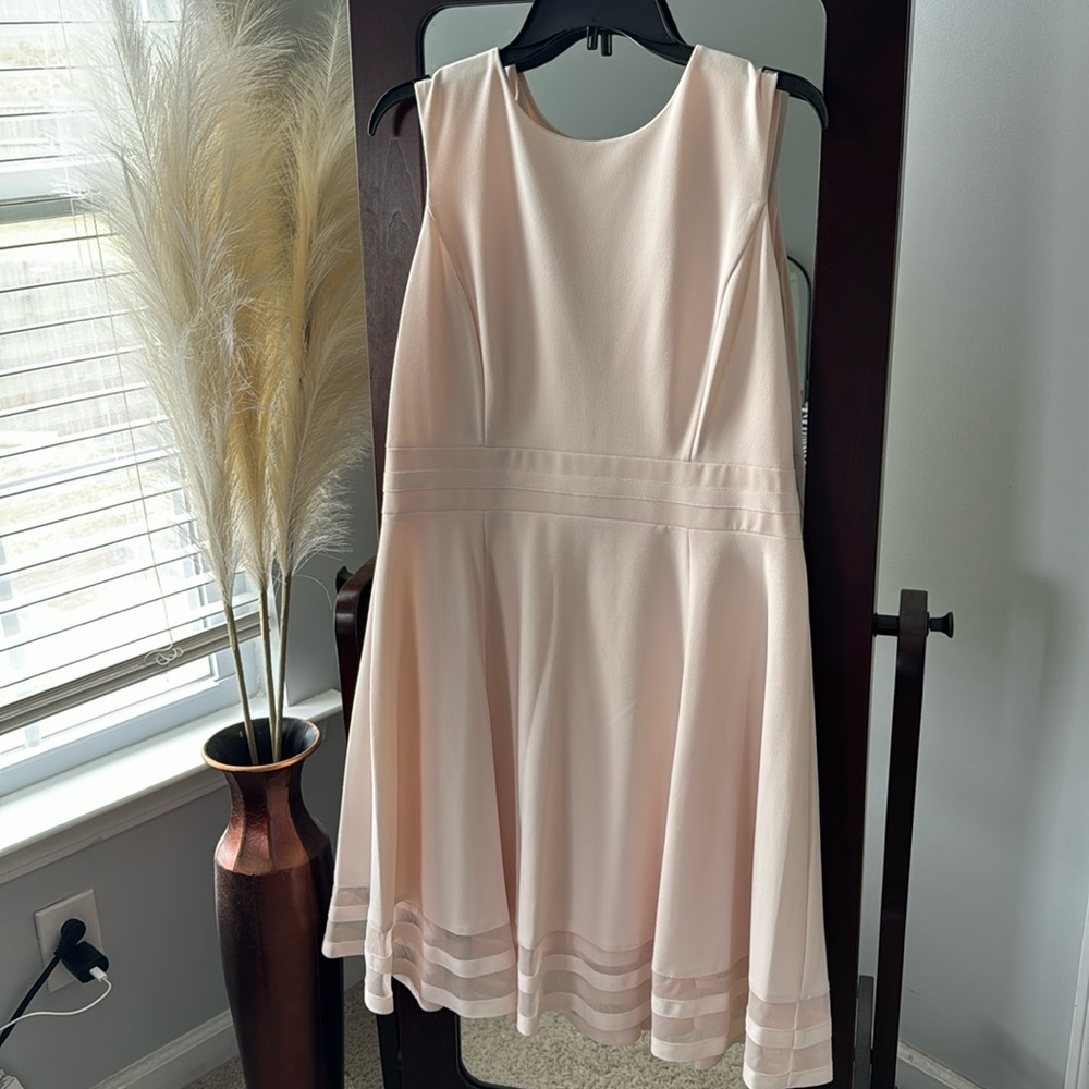 Calvin Klein Cream Sleeveless Dress